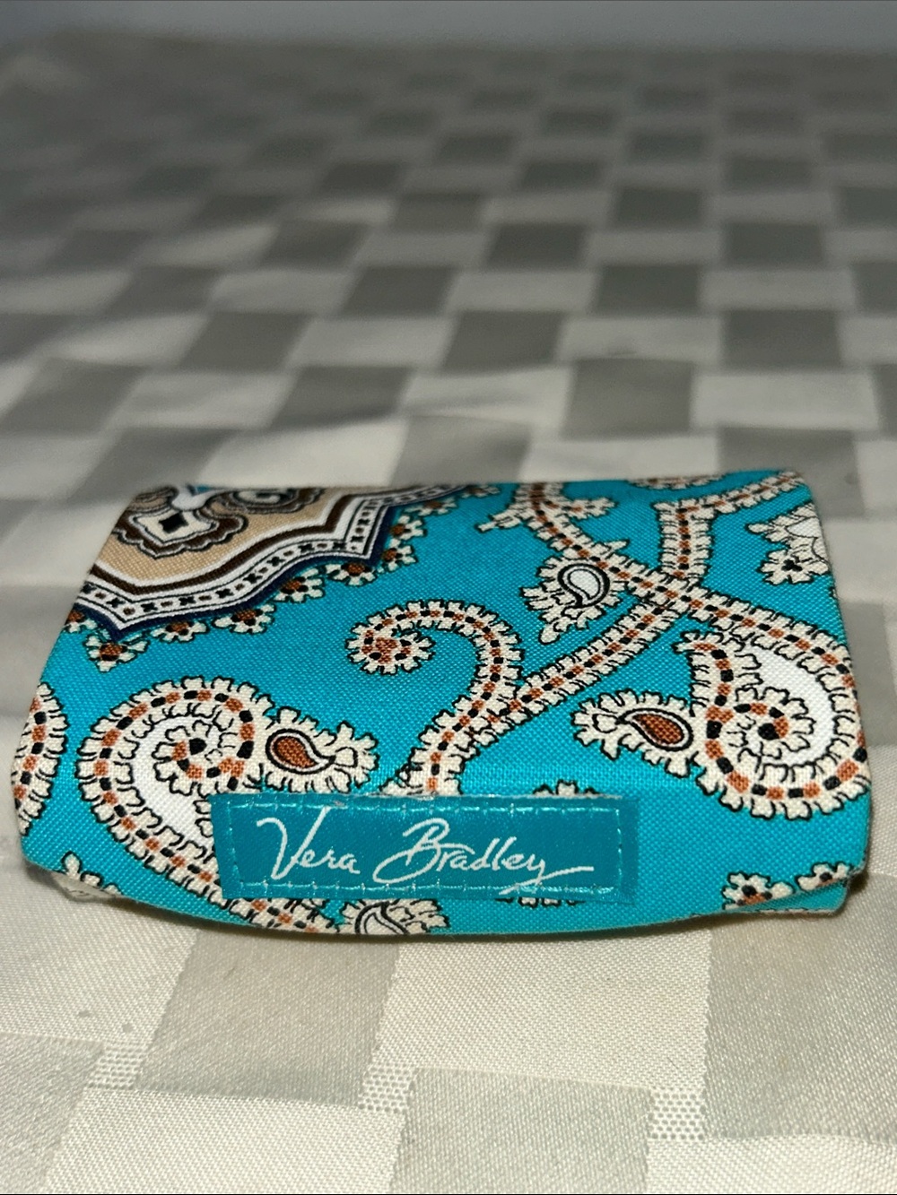 Vera Bradley Turquoise Paisley Lipstick Case